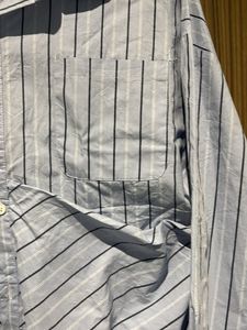 Fashionable Stripped Blue Long Shirt