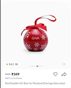 Giva Red Snowflake Christmas Ornament