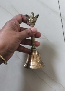 Vintage Brass Hand Bell- heavy