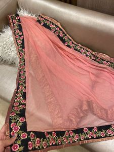 Embroidered Net Dupatta