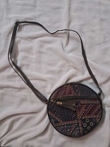 Boho Round Patchwork Printed Sling Bag✧