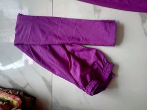 Elegant Purple Anarkali Kurta Set 3pc M