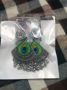 3 earrings Peacock Jhumka Earring