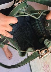 Bean pole Green Handbag &amp; Shoulder Bag