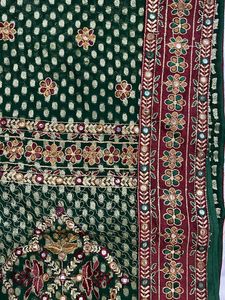 Exquisite Green Embroidered Saree
