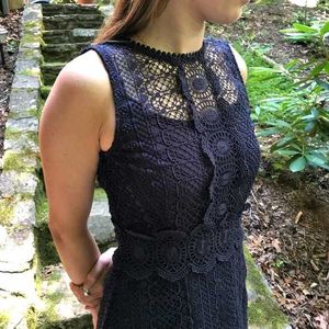 H&M Navy Lace Sleeveless Dress