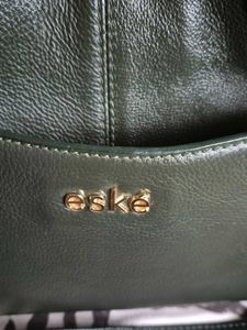 Eske Chic Green Chevron Shoulder Bag