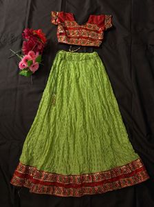 Vibrant Green Lehenga Choli Set
