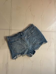 high waist ripped denim shorts