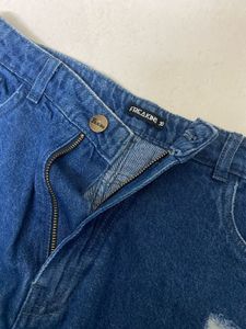 Distressed Denim Shorts