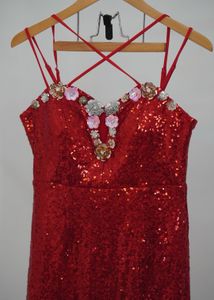 Stunning Red Sequin Maxi Dress