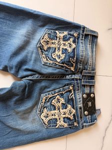 Y2K Embellished Blue Denim Jeans