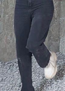 Washed Black Grey Wide Leg Jeans