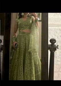 Stunning Green Embroidered Lehenga Choli