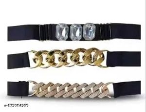 Stylish Elastic Belts with Charms
