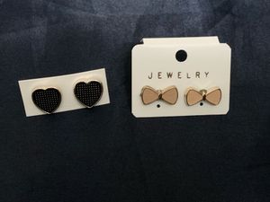 Combo of Cute Bow &amp; Heart Earrings