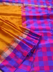 Co-optex Checkered Silk Saree