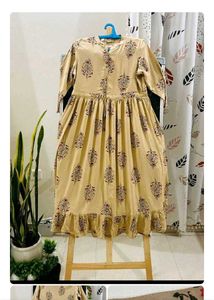 Red Printed shrug Dress 7