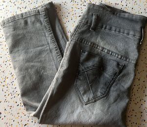 Gray Capri Embellished Jeans