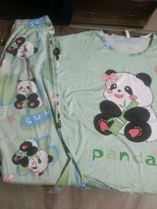 Cute Panda Pajama Set