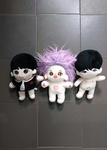 Set of 3 Cute Plush Dolls