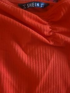 Red Fitted Top- Shein