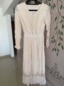 Elegant Off-White Midi Dress