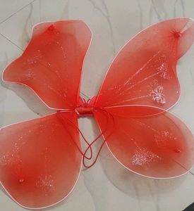 Red Fairy Costume Dress with Wings