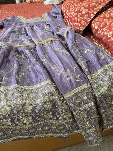 Beautiful Purple Embroidered Kurta Set