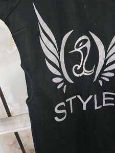 Black Graphic Print Dress