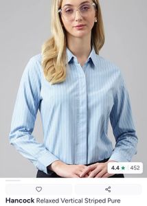 Striped Relaxed Fit Button-Up Shirt