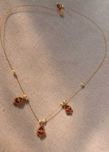 Elegant Red Gemstone Necklace