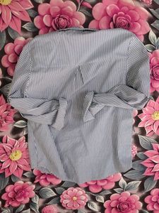 Striped Button-Up Shirt with Graphic