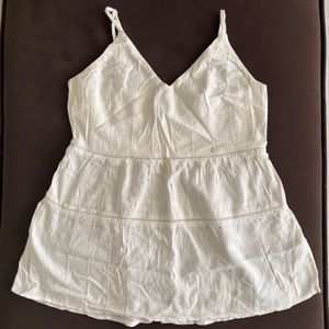 White tiered camisole top