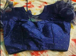 Stunning Blue Embellished Blouse