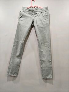 Beige Colour Denim Trouser
