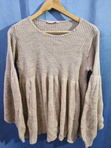 Bell Sleeve Knit Top