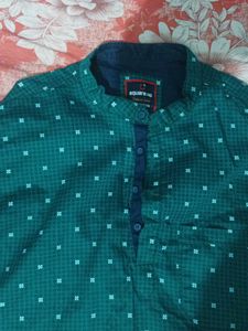Men's Green Printed Kurta
