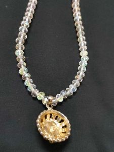 Crystal Beaded Necklace with Pendant