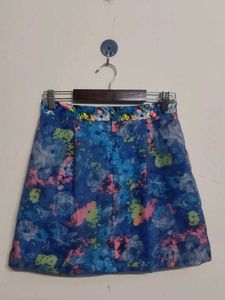 Vibrant Floral Mini Skirt