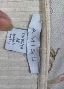 v neck beige top