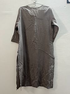 Grey Silver Stripped Kurti