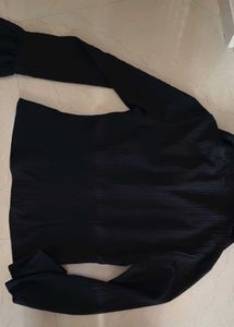 Classic Black Button-Up Blouse
