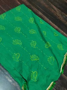 Green Printed Dupatta