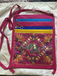 Indian Shoulder Bag With Embroidery