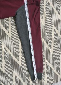 Men's Maroon &amp; Grey Colorblock Jacket