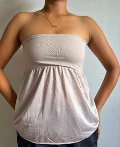 Strapless Gathered Top