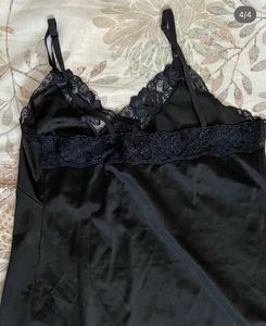 Black Lace Trim Slip