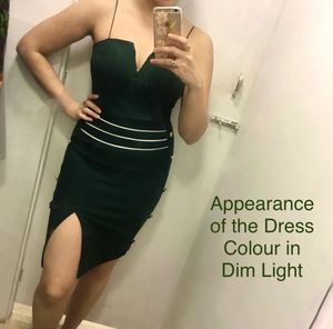 Elegant Emerald Green Cocktail Dress