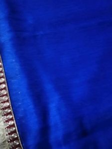 Elegant Blue and White Saree